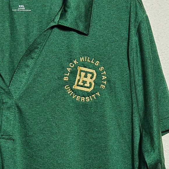 Black Hills State University BHSU Ladies Polo Shirt XXL Green South Dakota - Picture 5 of 7